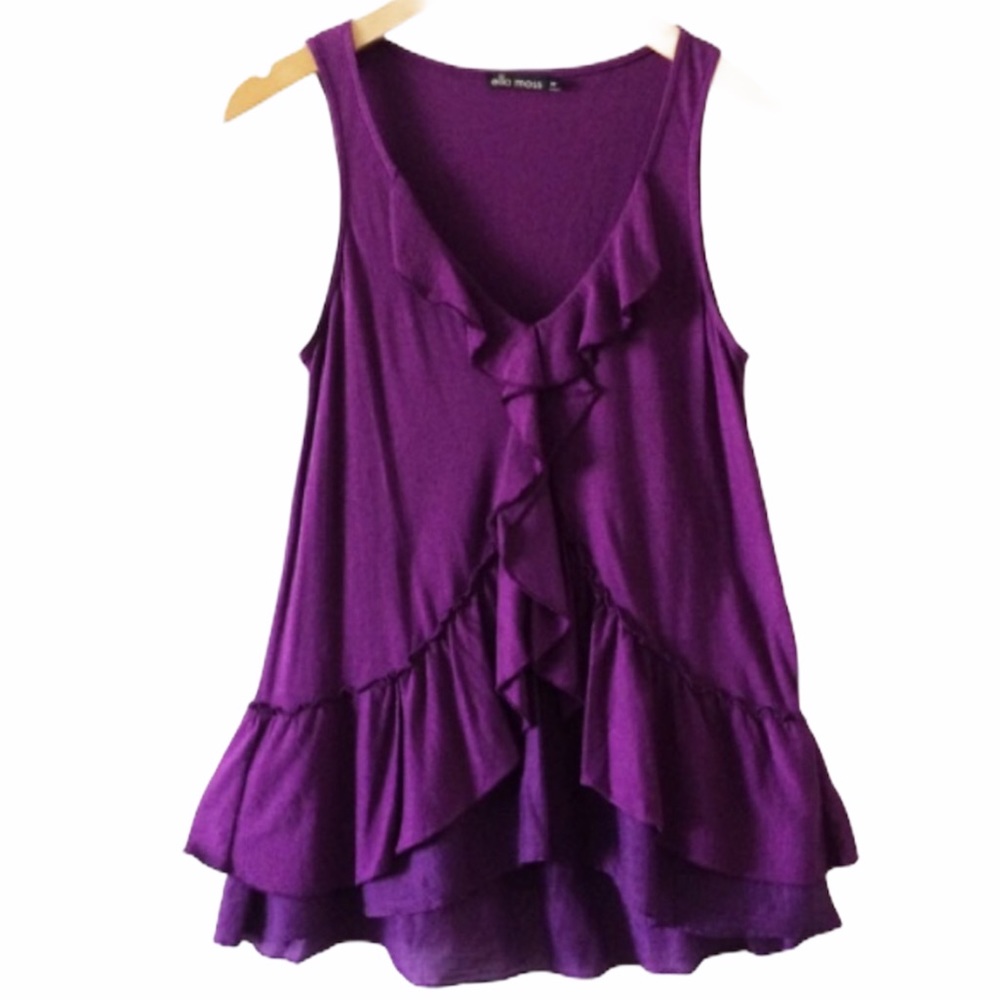 Ella Moss Ruffle Neck Top